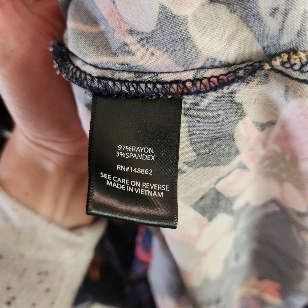 Torrid Tank Mini Dress Floral Blue Pink Tie Waist Plus Sixe 6 X - Picture 7 of 10